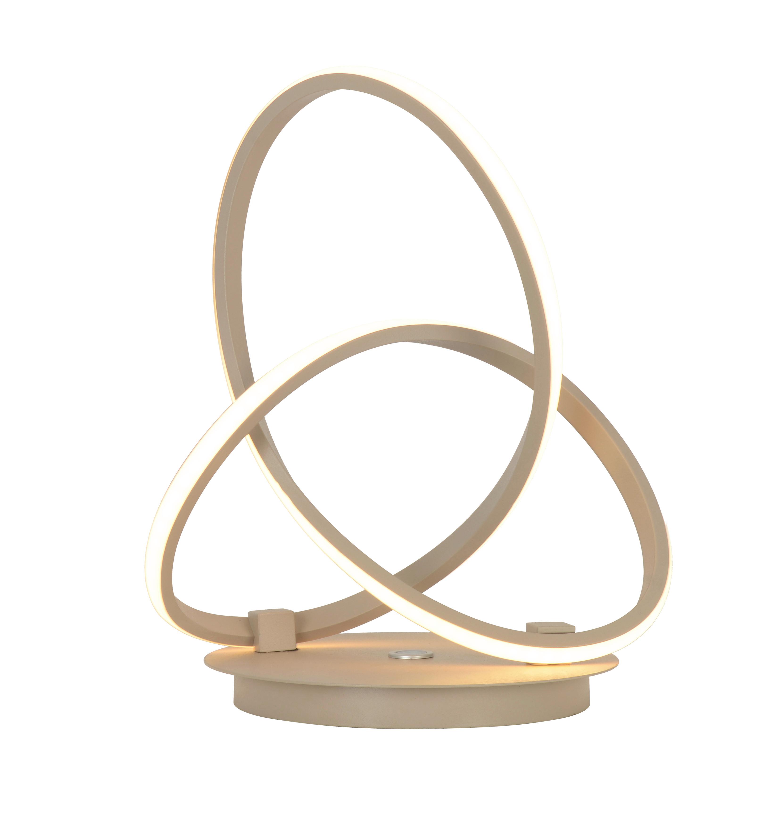 LAMPA STOŁOWA LED 8064-113 BANDOL - kolor piaskowy, Design, tworzywo sztuczne/metal (26/21/33cm)