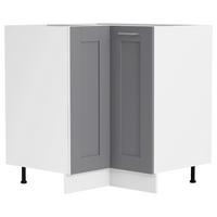 Eckunterschrank Colura - Weiss/Anthrazit, Trend, Holzwerkstoff/Kunststoff (76/82/76cm) - MID.YOU