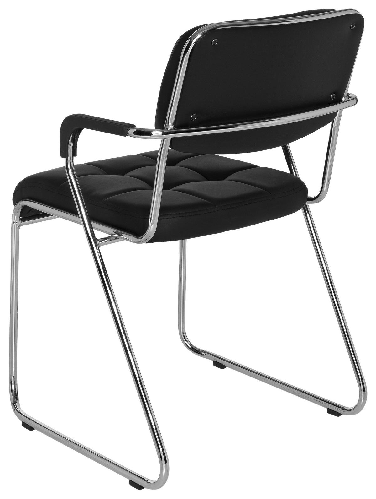 Konferenčni Stol Zanta Pu, Črna - barve kroma/črna, Basics, kovina/tekstil (49/79/44cm) - MID.YOU