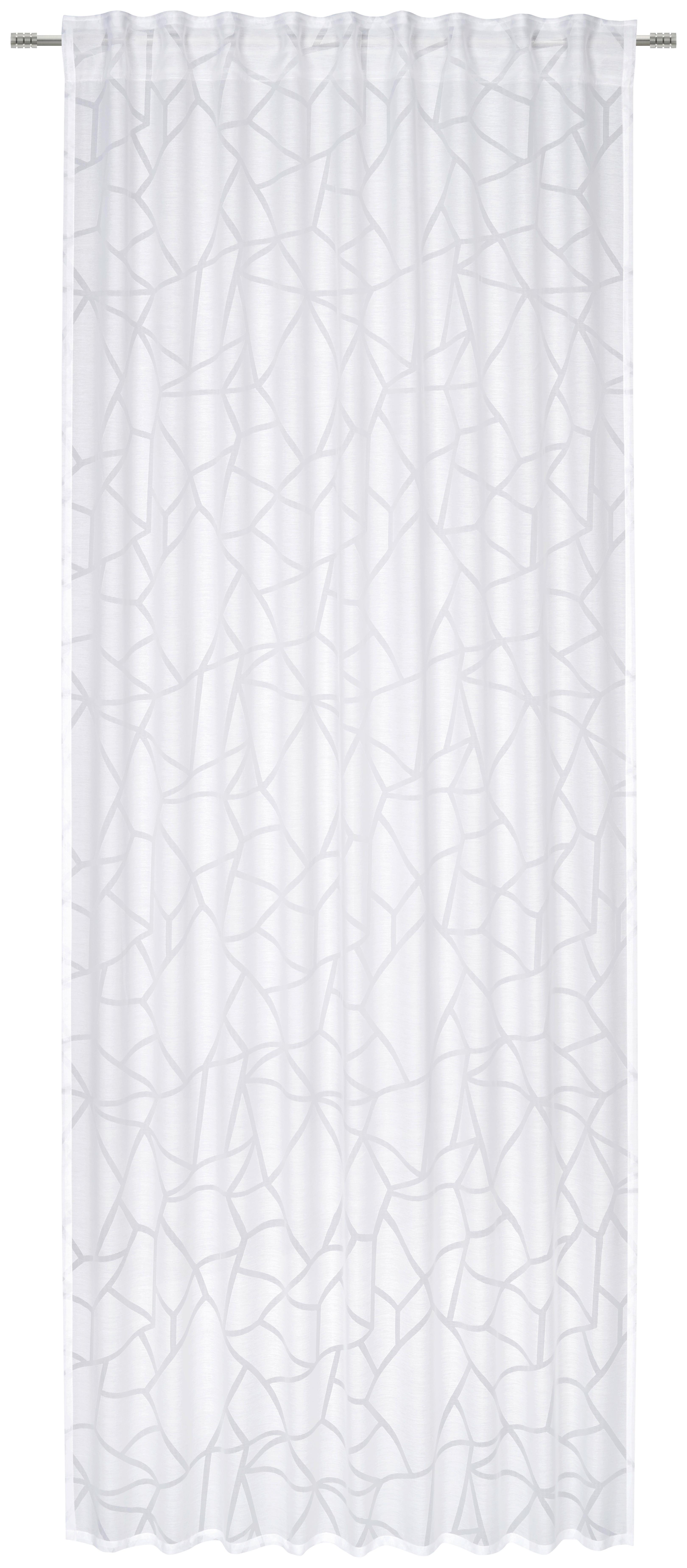ZASŁONA GOTOWA MALTE - biały, Design, tkanina (135/245cm) - Esposa