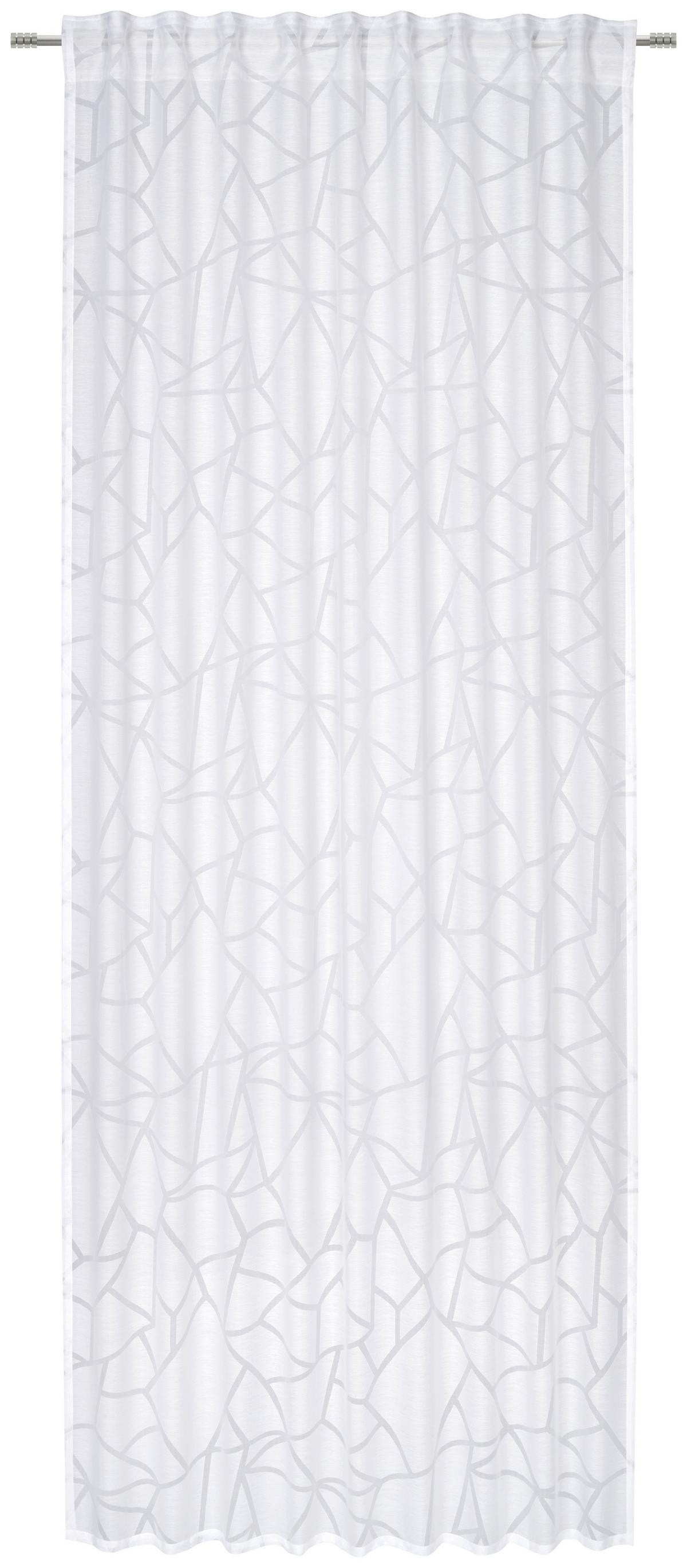 ZASŁONA GOTOWA MALTE - biały, Design, tkanina (135/245cm) - Esposa