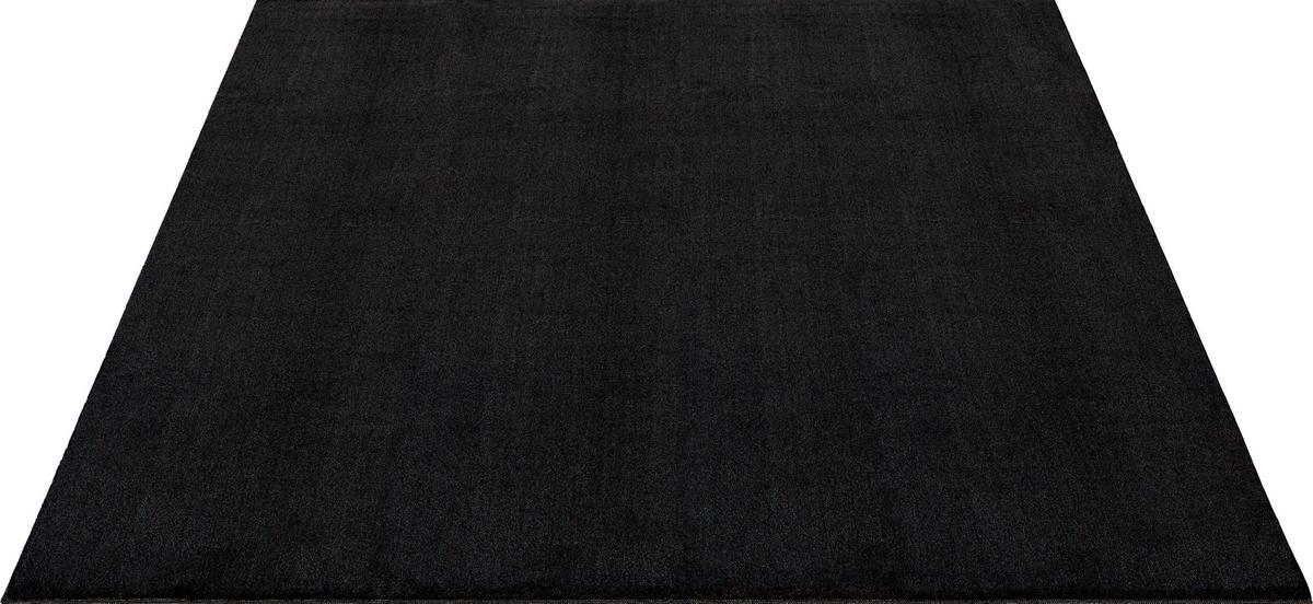 Fellteppich Relax Schwarz ca. 120x160cm - Schwarz, KONVENTIONELL, Textil (120/160cm)