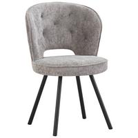 Stuhl Mina Dunkelgrau/Schwarz - Dunkelgrau/Schwarz, Design, Holz/Textil (52/86/61cm) - Mömax