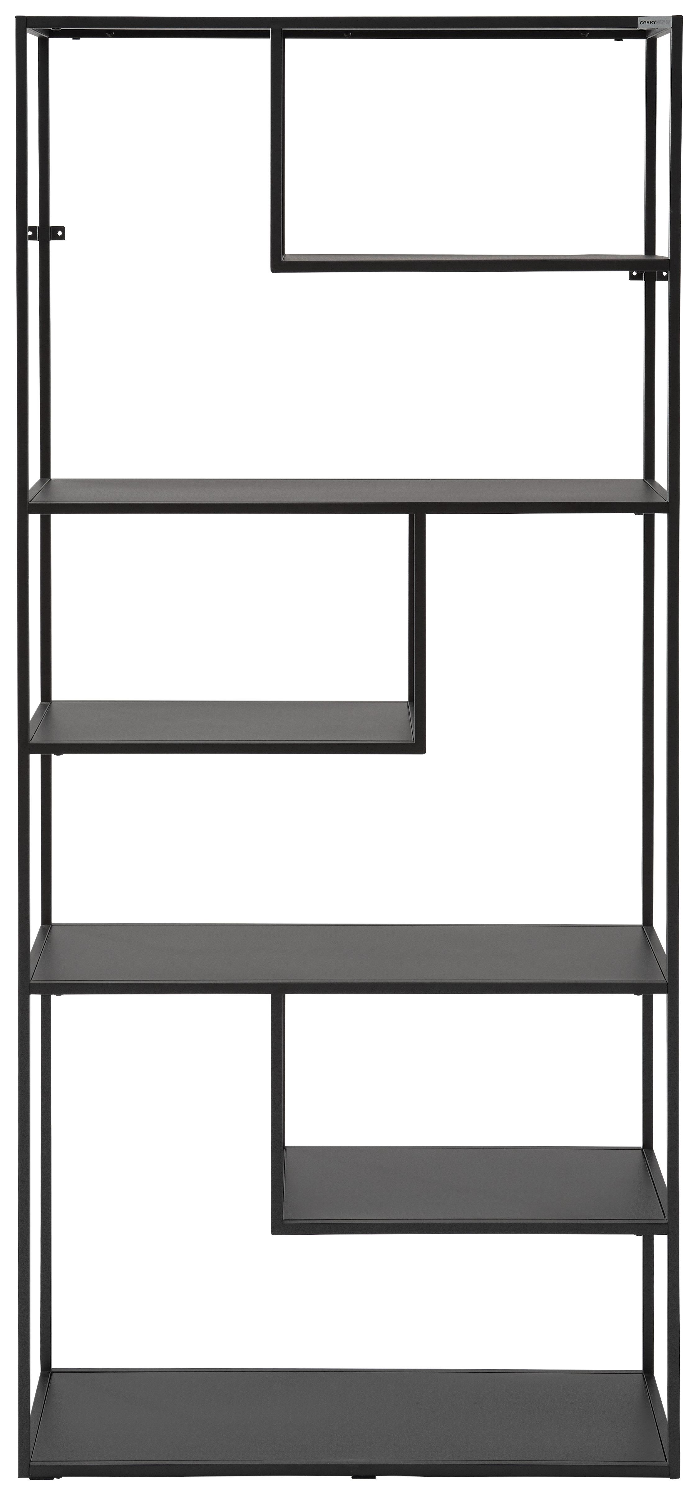 REGAŁ LINUS - czarny, Trend, metal (85/188/35cm) - Carryhome