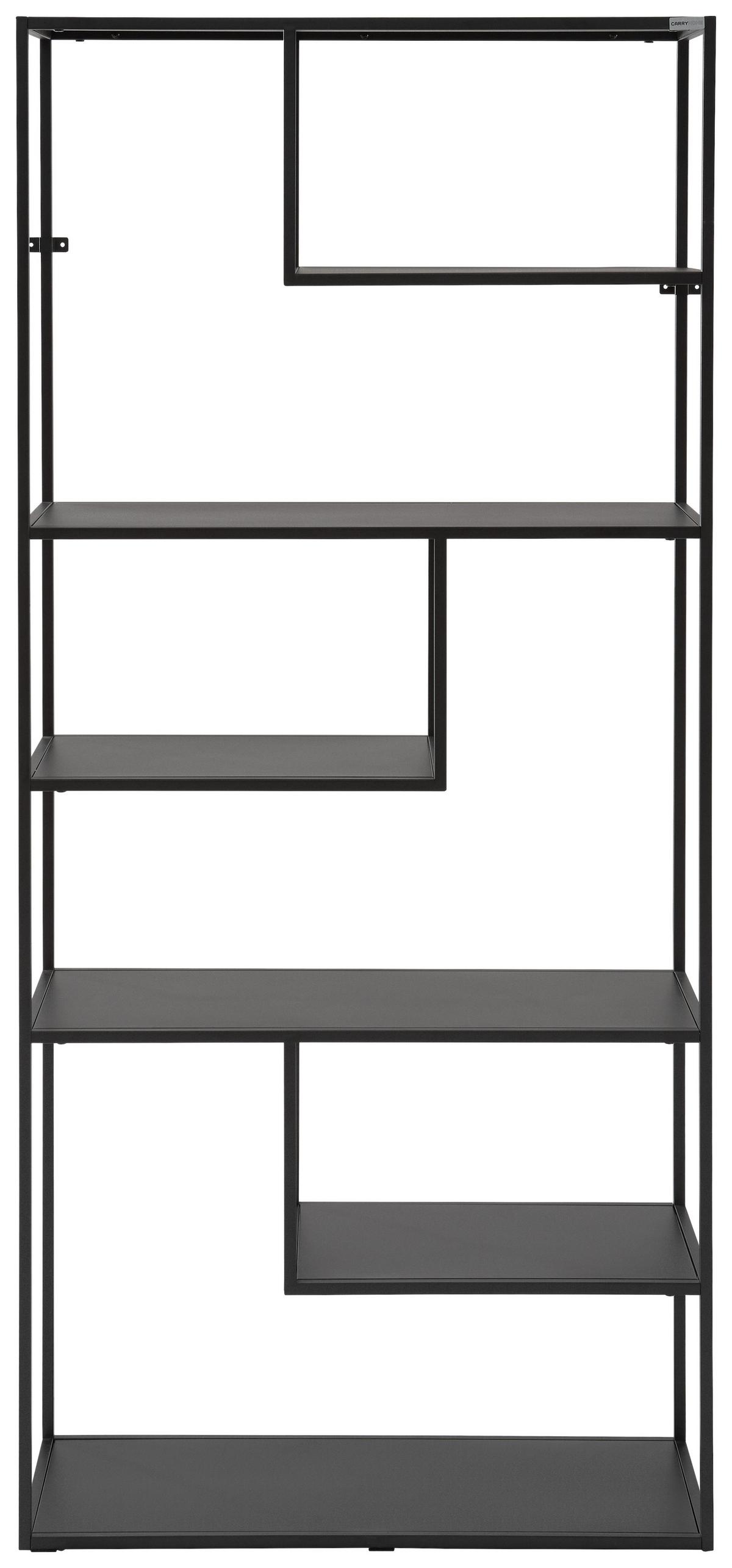 REGAŁ LINUS - czarny, Trend, metal (85/188/35cm) - Carryhome