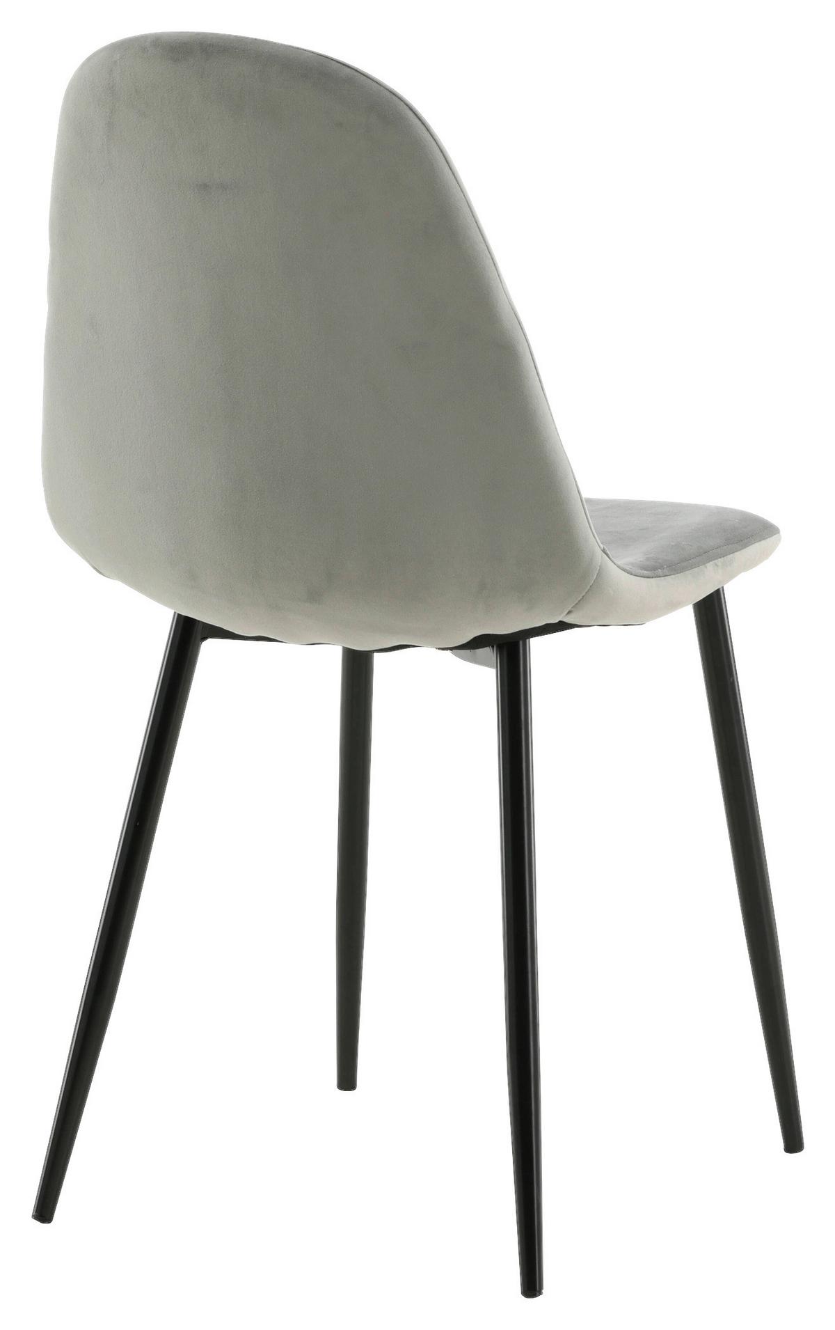 STUHL-SET POLAR - Schwarz/Grau, Design, Textil/Metall (42,5/88/53cm) - Livetastic