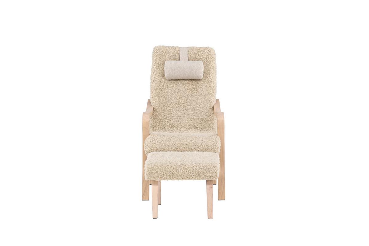 Armlehnstuhl Faro Beige - Eichefarben/Beige, MODERN, Holz/Textil (60/107/89cm) - Livetastic