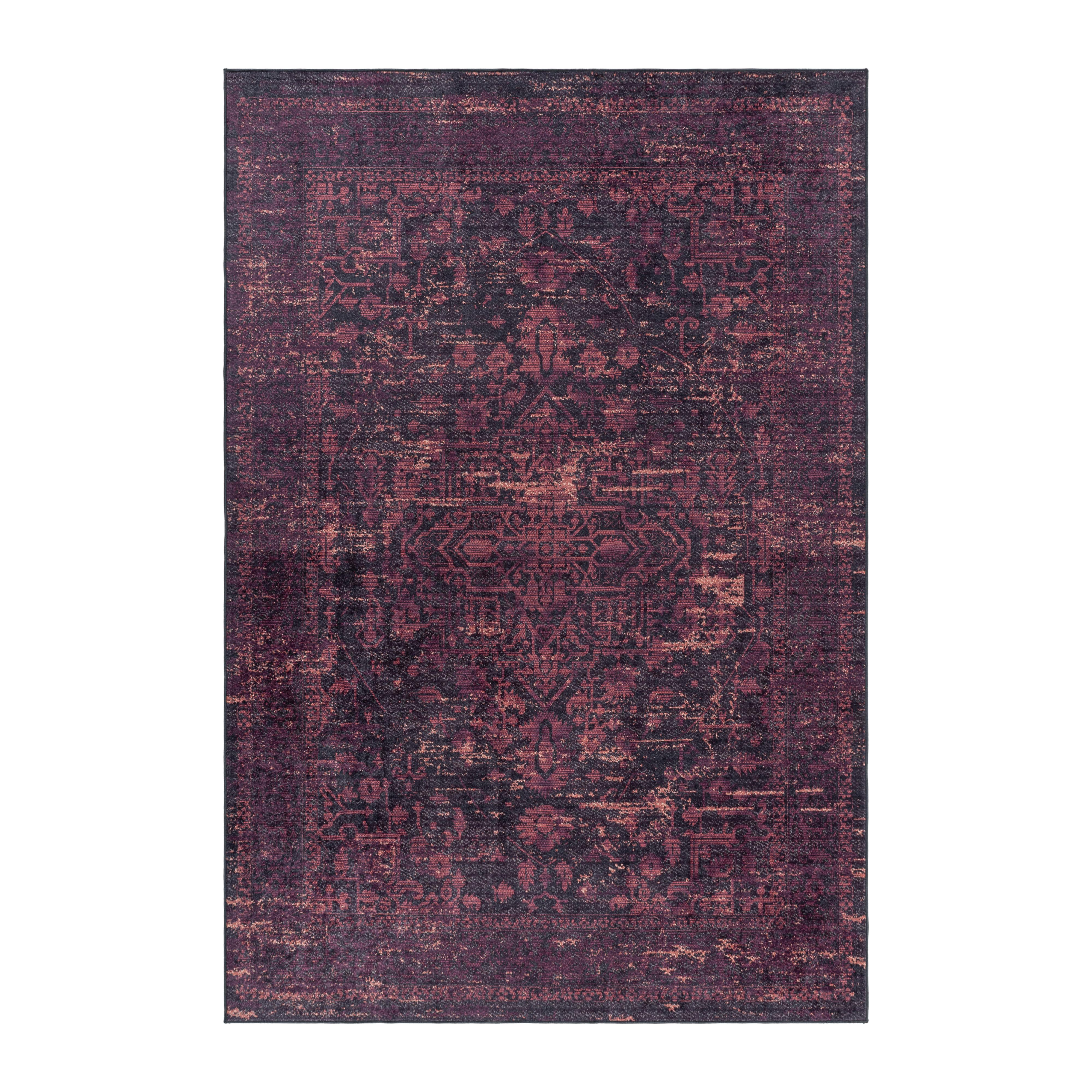 Flachwebeteppich Fiesta Rot/Schwarz ca. 200x290cm - Rot/Schwarz, Design, Textil (200/290cm) - Novel