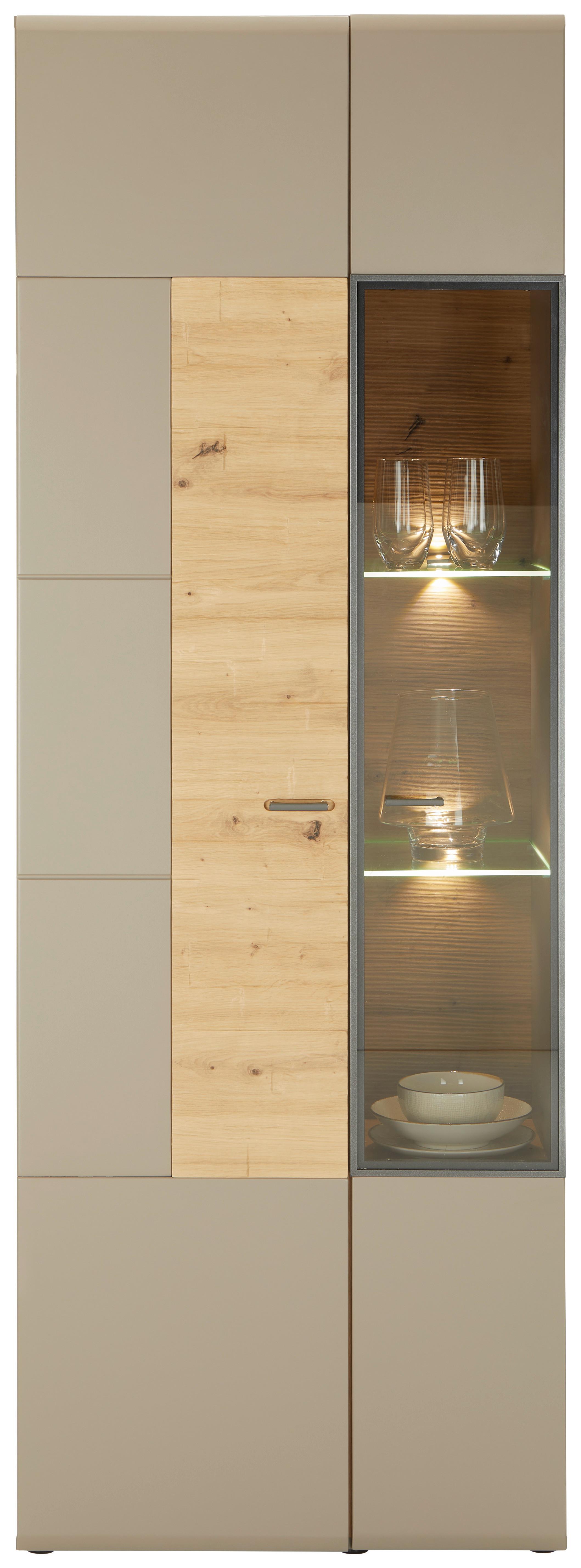 Vitrine in Eichefarben - Eichefarben, MODERN, Holzwerkstoff (70/197/38cm) - Modern Living