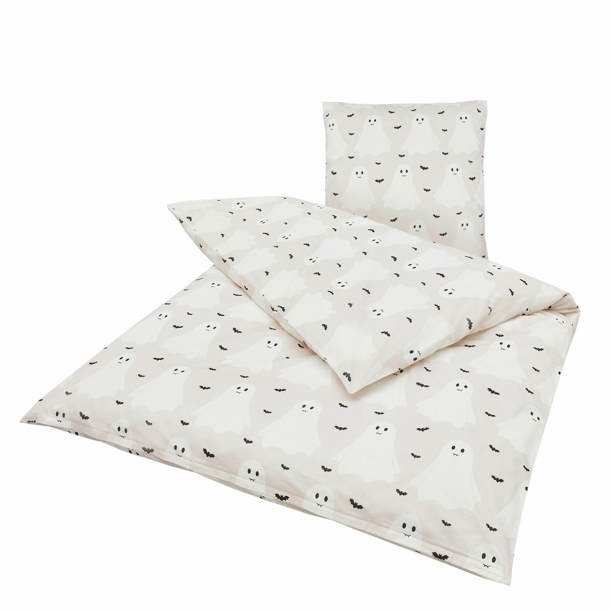 Lenjerie de pat Ghostie, cca. 140x200/50x70 cm - bej, textil (200/140cm) - Mömax