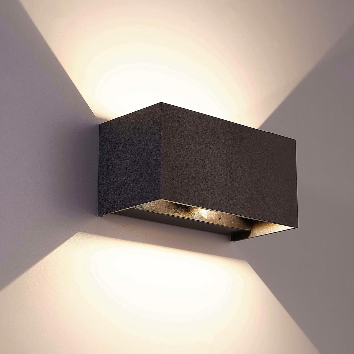 Außenwandleuchte Quad Anthrazit max. 12 Watt - Anthrazit, Design, Metall (21.5/10.8/11cm)