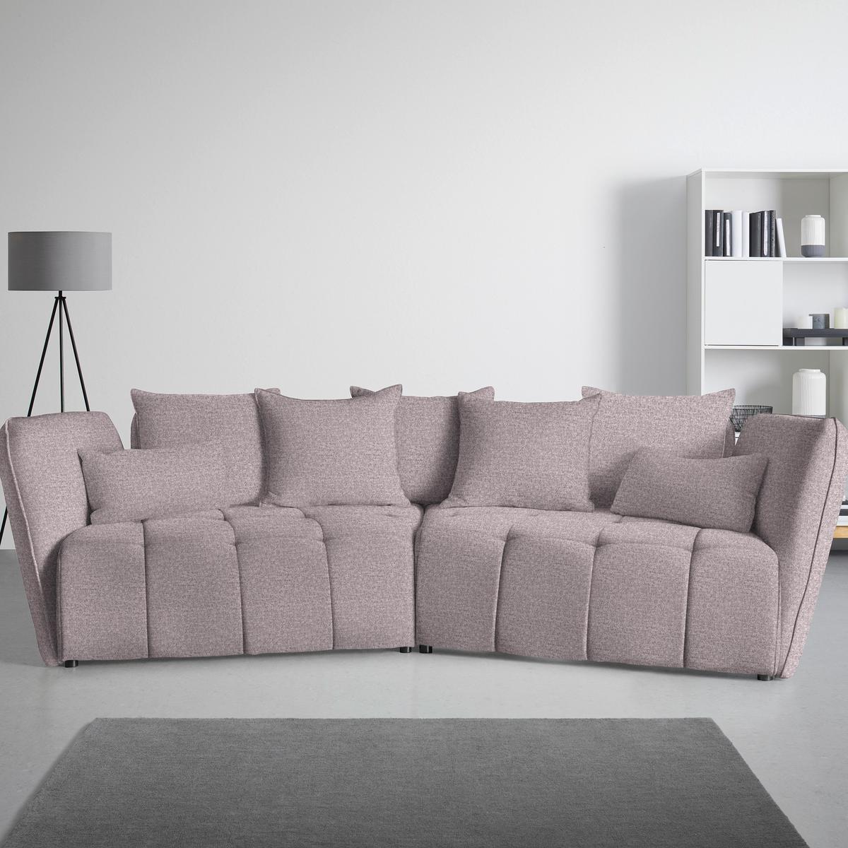 Boxspringsofa Sofi Flieder - Flieder/Schwarz, MODERN, Textil (294/93/152cm) - Premium Living
