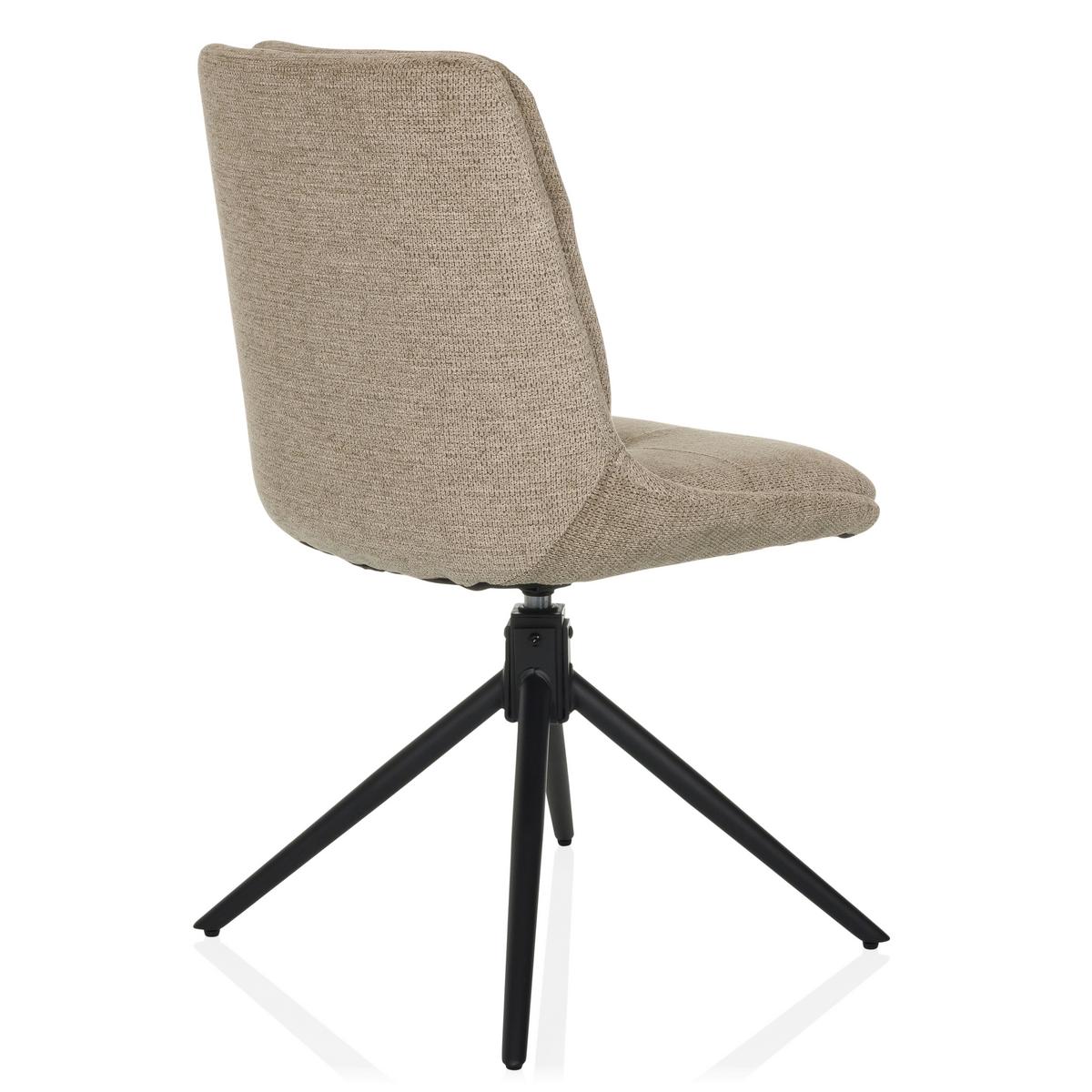 Vrtljivi Stol Tarviso I, Bež - črna/bež, Moderno, kovina/tekstil (53/89/58cm) - MID.YOU