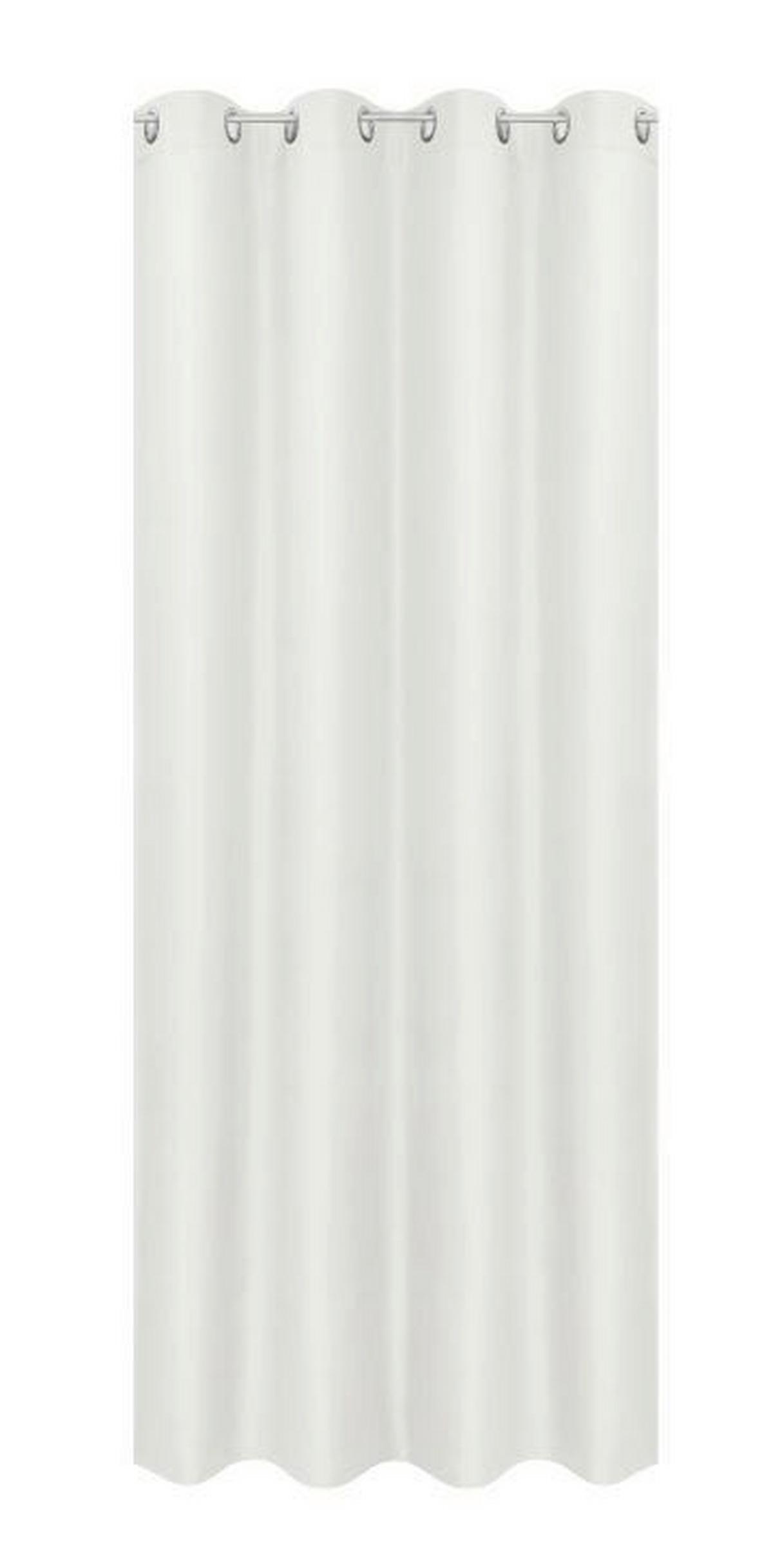 Ösenvorhang Abby Weiß ca. 140x235cm - Weiß, KONVENTIONELL, Textil (140/235cm) - Modern Living