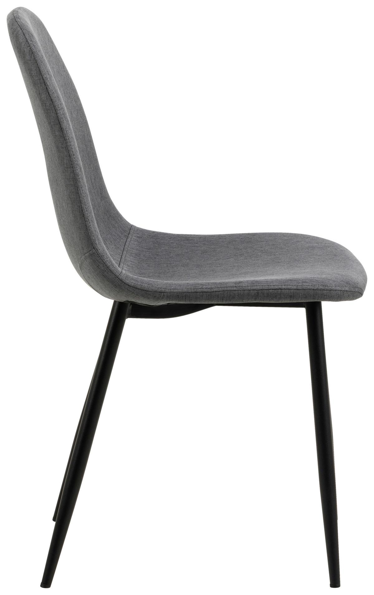 KRZESŁO CELIA - czarny/ciemnoszary, Trend, metal/tkanina (44/86/54cm)