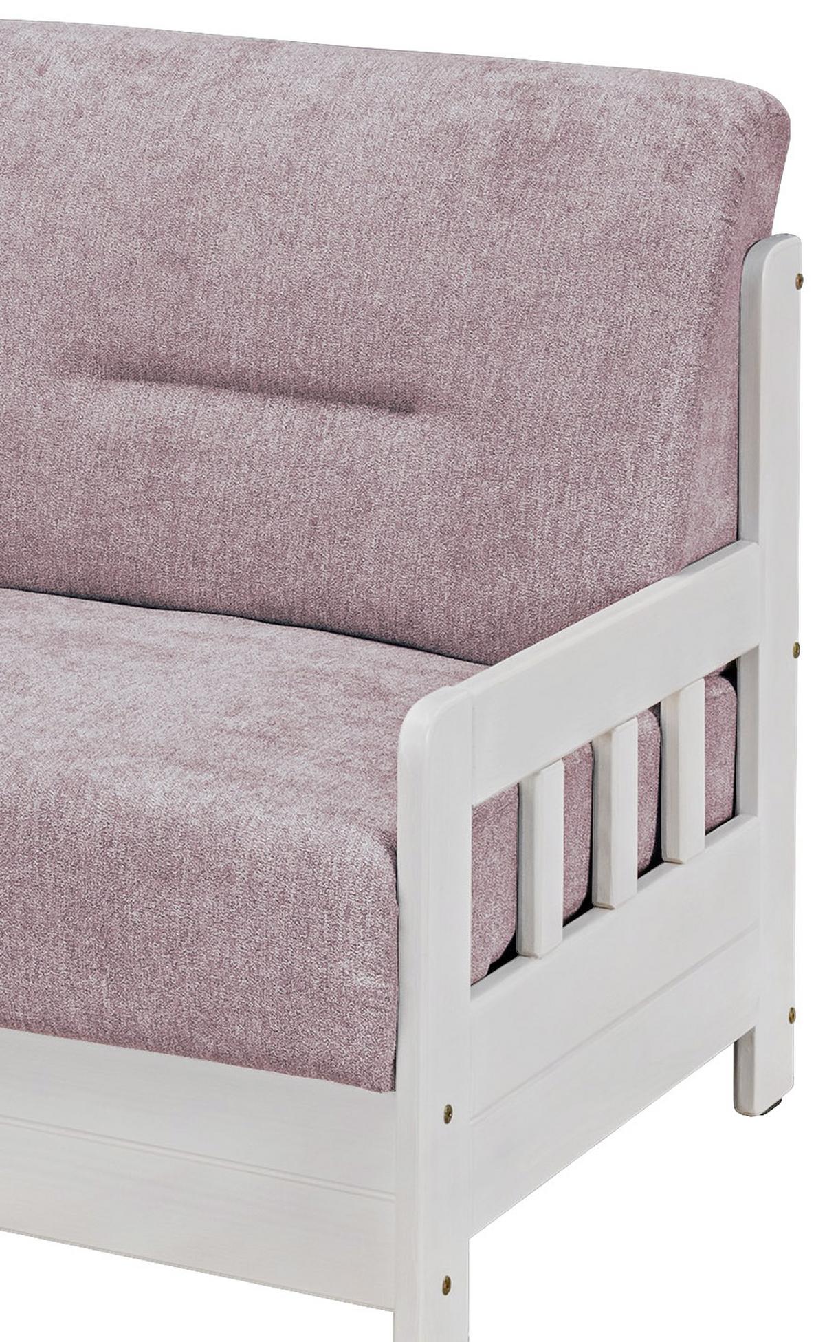 Schlafsofa Camino Holzkorpus Rosa/Weiß - Rosa/Weiß, LIFESTYLE, Holz/Textil (154/88/90cm) - Livetastic