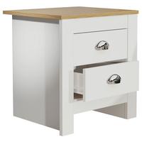 NACHTTISCH BALUSA - Honigeiche/Weiss, Modern, Holzwerkstoff/Metall (45/48/39,5cm) - MID.YOU