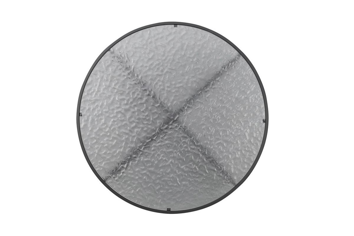 Klubska Miza Black, Črna - črna, Design, kovina/steklo (80/45cm) - Livetastic