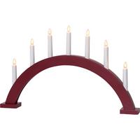 Led-dekoleuchte 230-35 Kerzenständer - Weiss/Rot, Basics, Holz/Kunststoff (57/6/34cm) - Eglo