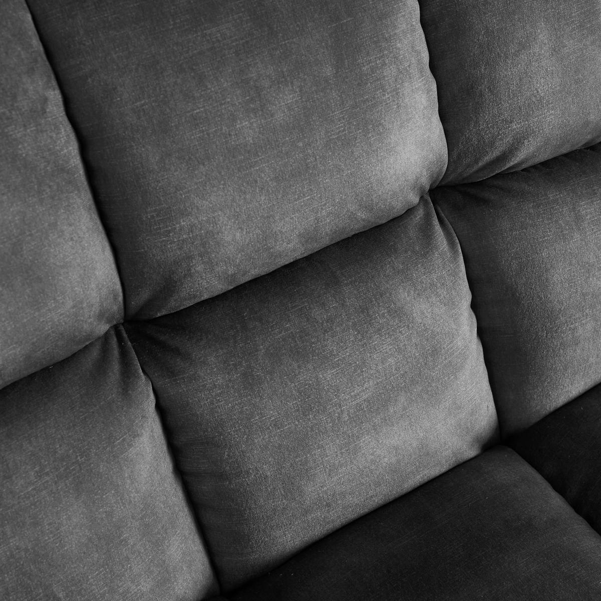 Sessel Rina Grau Samt Gepolstert - Goldfarben/Grau, MODERN, Holz/Textil (67/76,5/69,5cm) - Bessagi Home