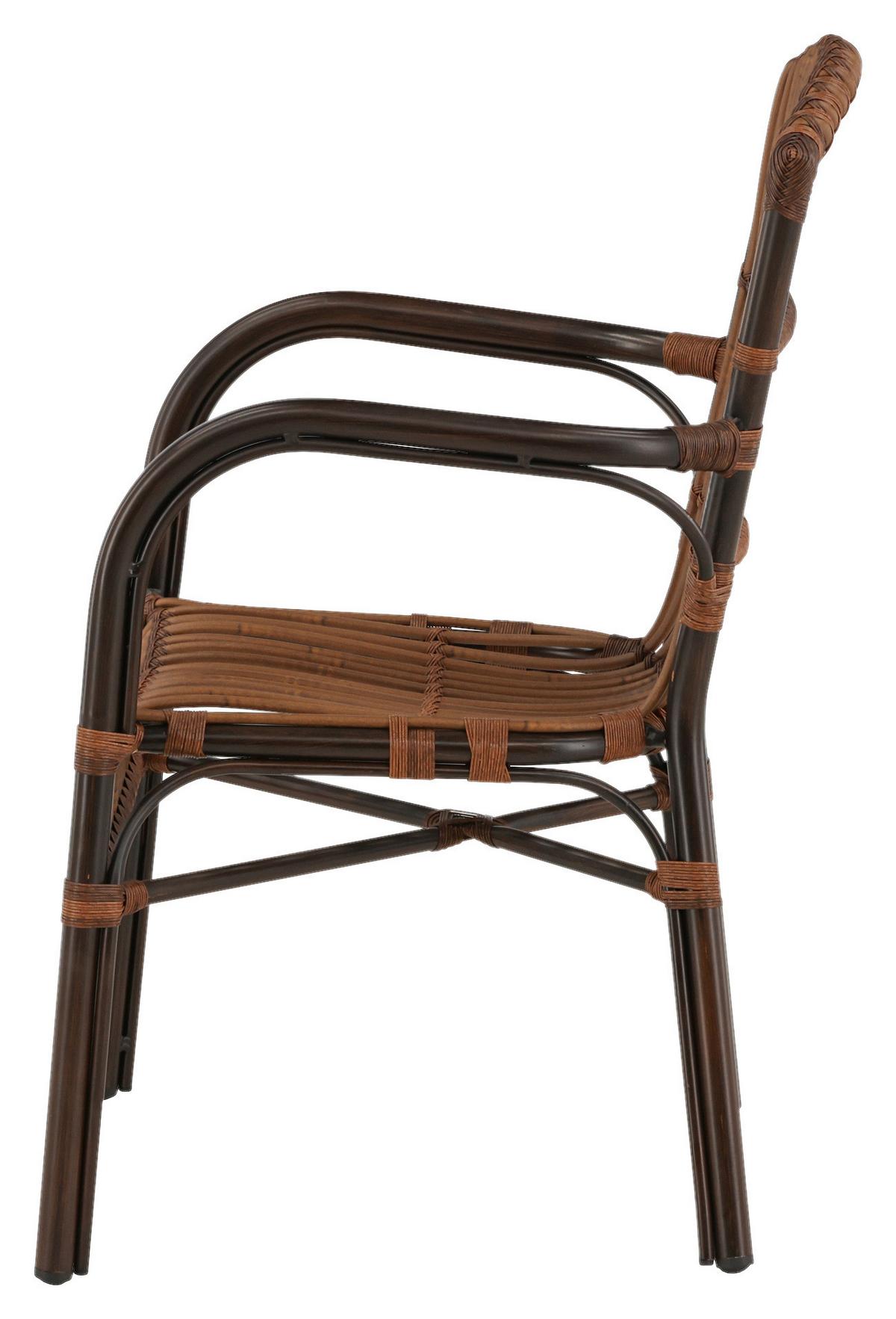 Gartensessel Galera ca. 55x90x63 cm Braun - Braun, KONVENTIONELL, Metall (55/90/63cm) - Gardenson