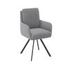 STOL MED ARMSTÖD MARIE - grå/svart, Modern, metall/trä (60/95,5/65cm) - Bessagi Home