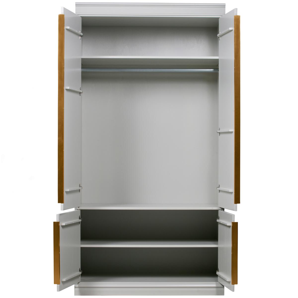 Garderobenschrank Organize Hellgrau - Roségold/Hellgrau, Design, Holz/Holzwerkstoff (110/215/62cm) - Livetastic