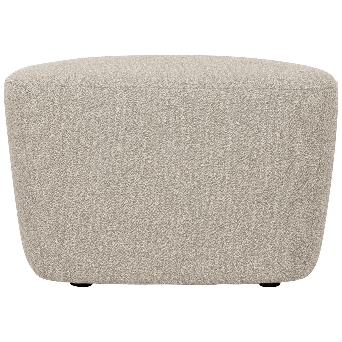 Hocker Lofty Naturfarben Bouclé - Schwarz/Naturfarben, Design, Kunststoff/Textil (62/41/48cm) - Livetastic