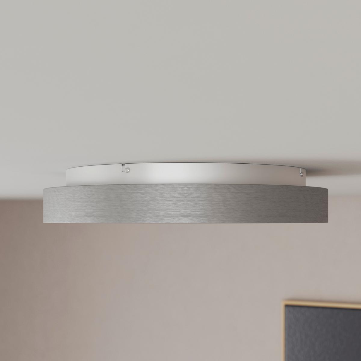 LAMPA SUFITOWA LED PHOENIX - kolor aluminiowy, Basics, metal (30,5/5,5cm) - Novel