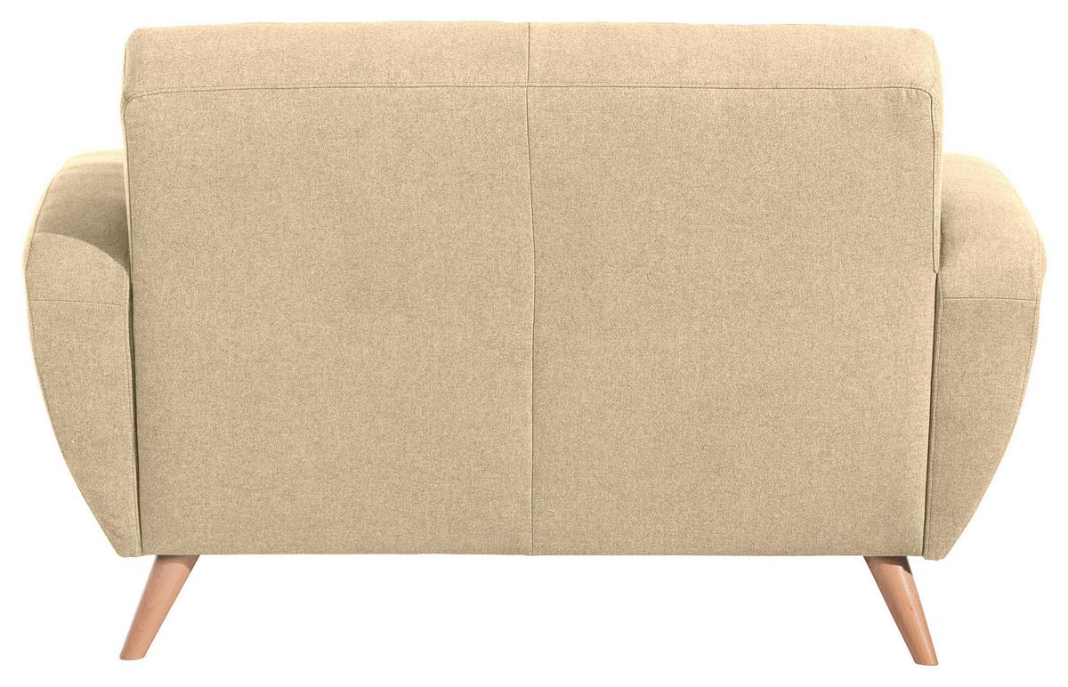 2-SITZER-SOFA JERRY - Beige/Naturfarben, Design, Holz/Textil (136/85/82cm) - Max Winzer