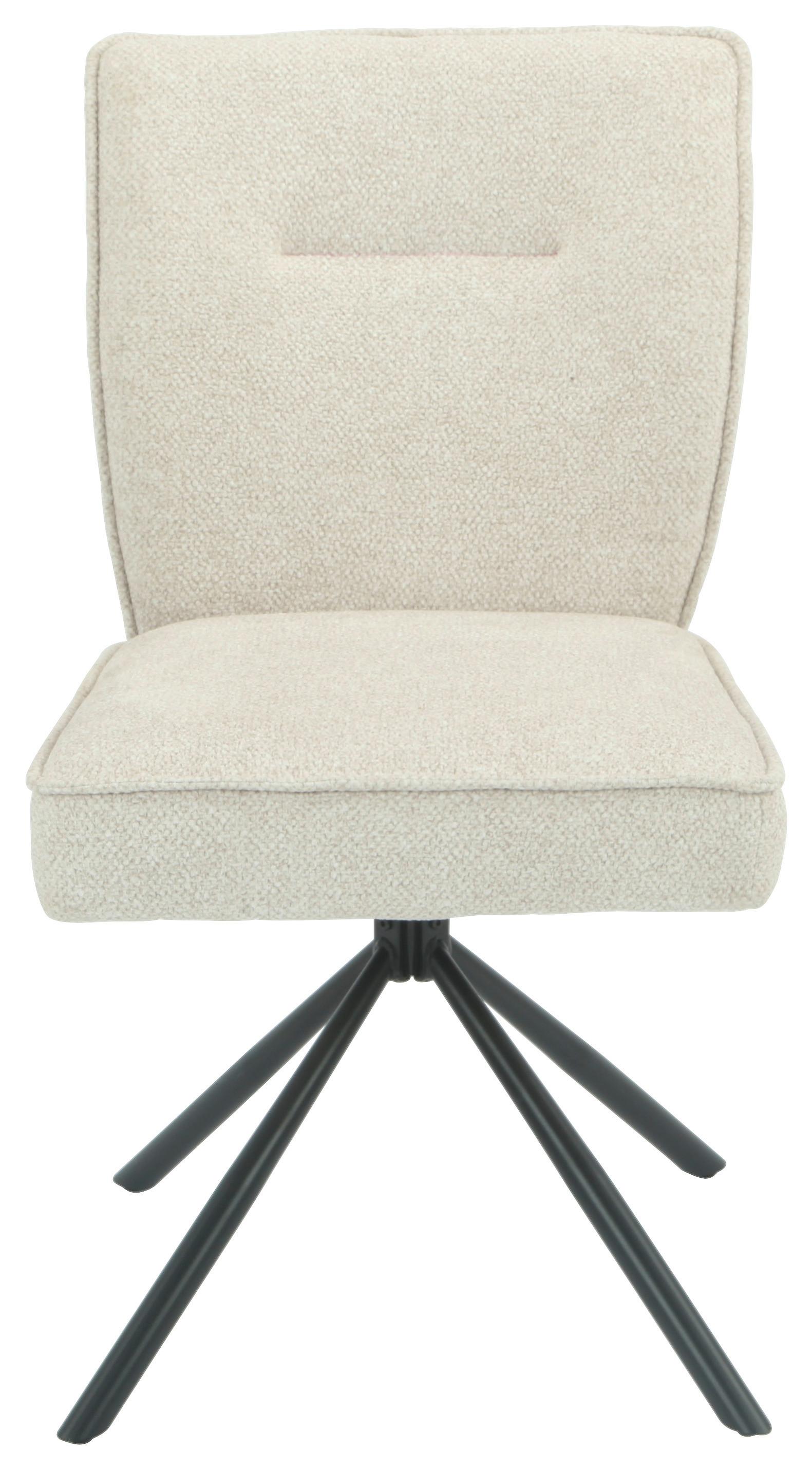 Stuhl Ellen Giga S Beige - Beige/Schwarz, MODERN, Textil/Metall (49/90,5/65,5cm) - Premium Living