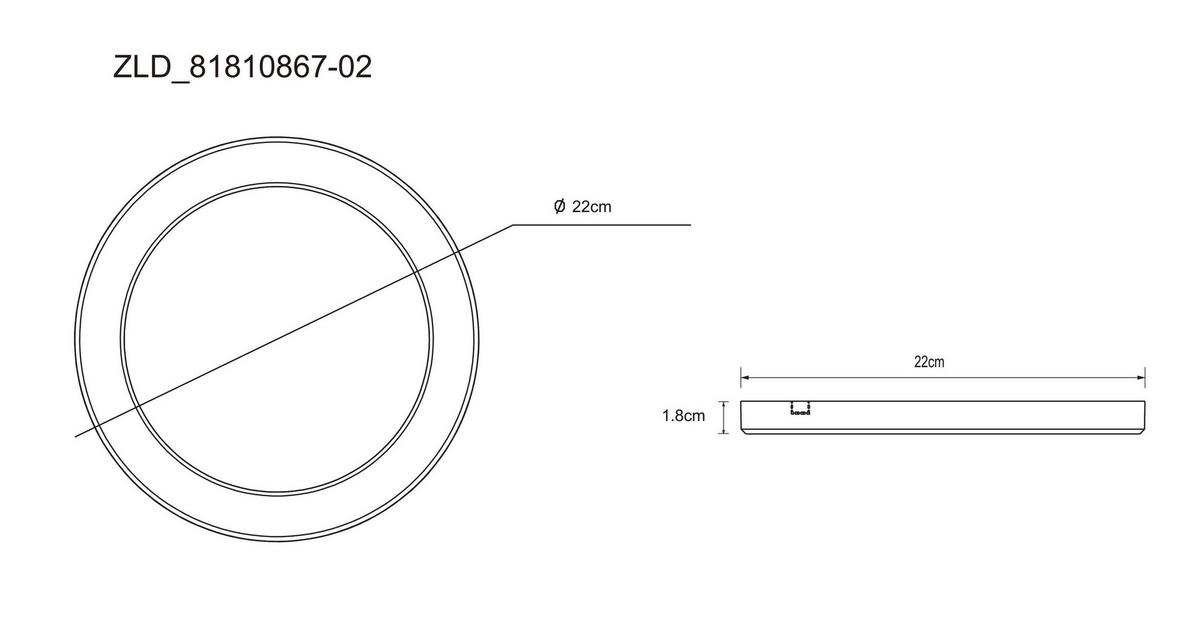 Stropna Led-svetilka Lasse - bela, Konvencionalno, umetna masa (22/1,8cm) - Mömax