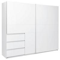 Omara Z Drsnimi Vrati Wilma, Bela - bela, Moderno, kovina/leseni material (250/210/61,5cm) - P & B