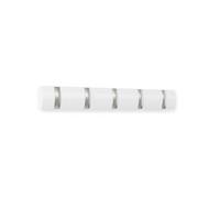 WIESZAK ŚCIENNY 318850-660 - biały/kolor niklowy, Basics, metal/drewno (51/6/3cm) - Umbra