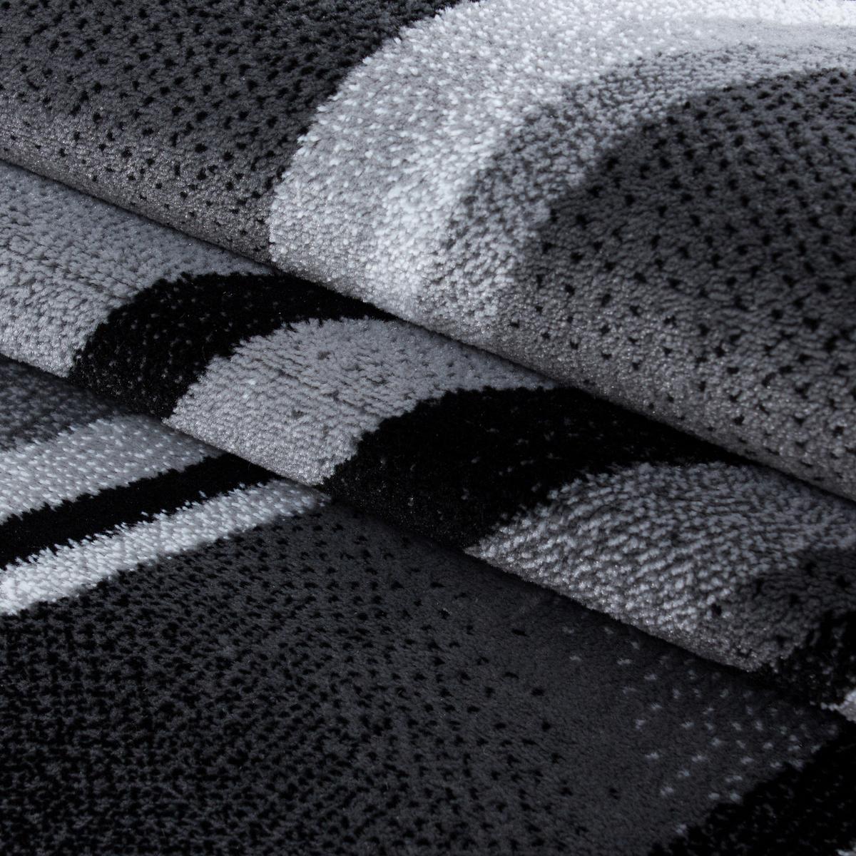 Webteppich Parma Schwarz ca. 80x300cm - Schwarz, KONVENTIONELL, Textil (80/300cm)