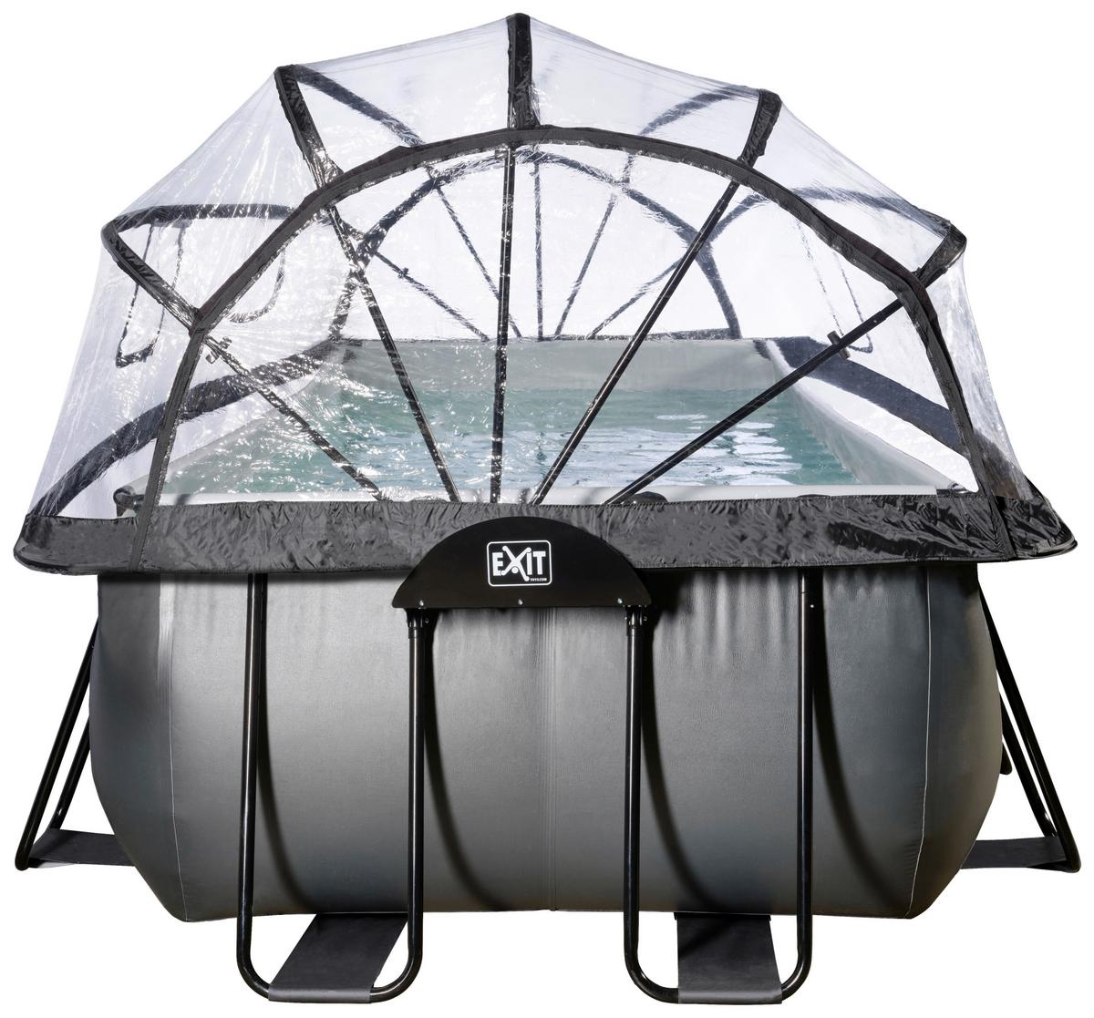 Bazen Exit Black Pool, Črpalka S Peščenim Filtrom, 540x250cm - črna, Konvencionalno, kovina (540/250/122cm) - EXIT Toys