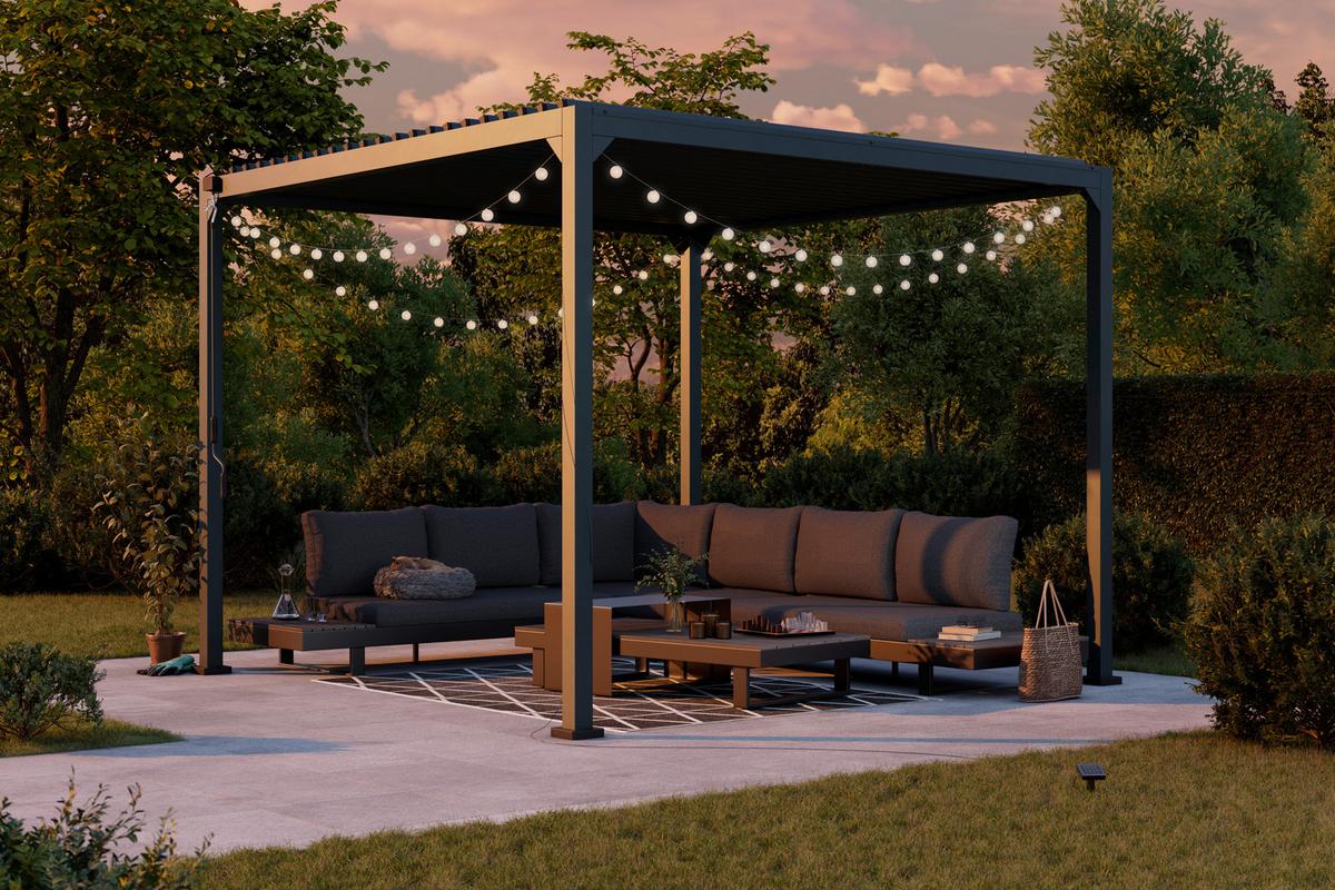 Solarleuchte Lampi Weiß max. 0,6 Watt - Weiß, ROMANTIK / LANDHAUS, Kunststoff/Textil (200cm) - Mömax