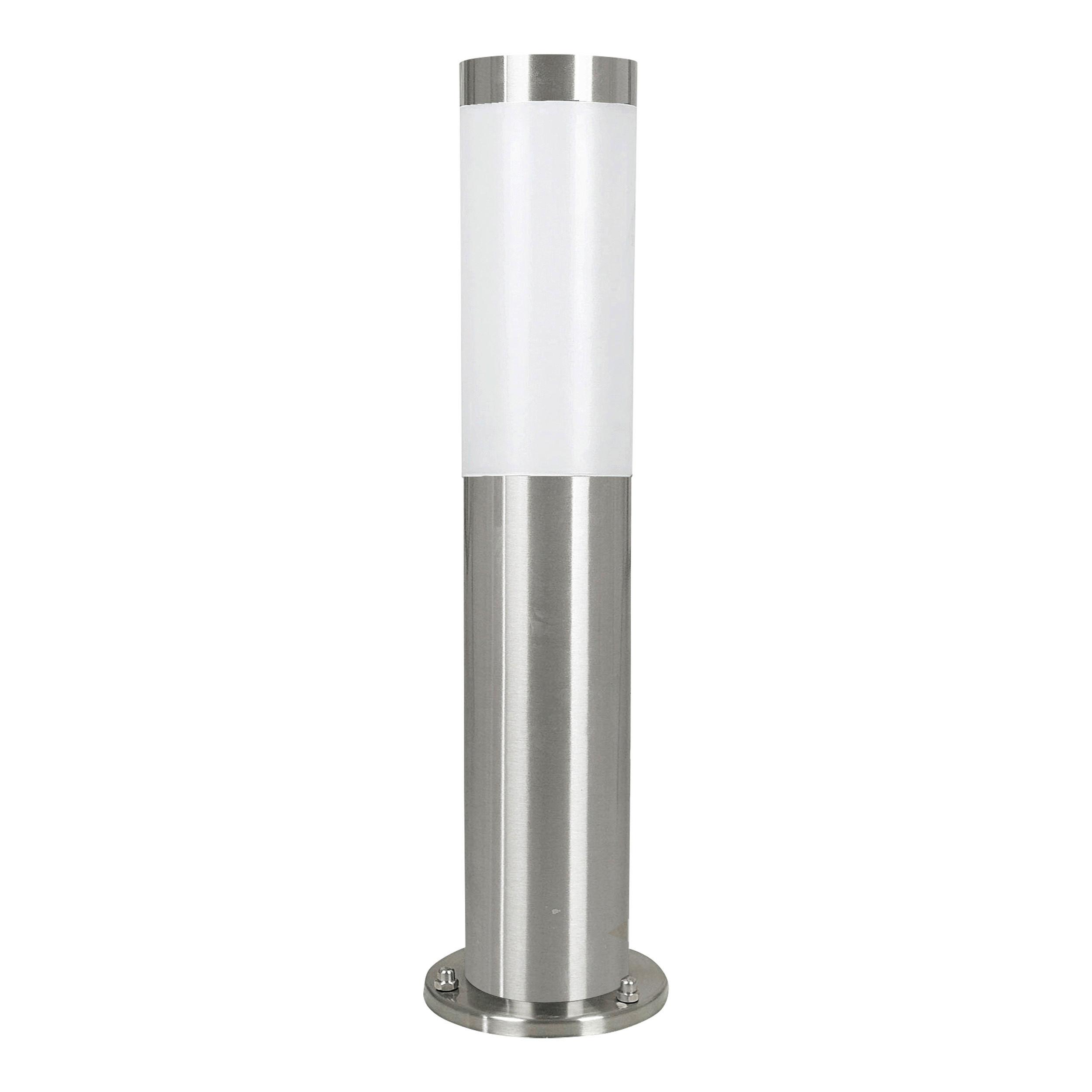 Wegeleuchte Helsinki Weiss - Weiss/Edelstahlfarben, Basics, Kunststoff/Metall (7,5/45cm) - Eglo