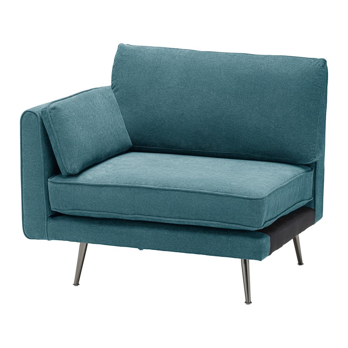Wohnlandschaft Dunja Grün Webstoff - Grau/Grün, MODERN, Holz/Textil (295/89/161cm) - Bessagi Home
