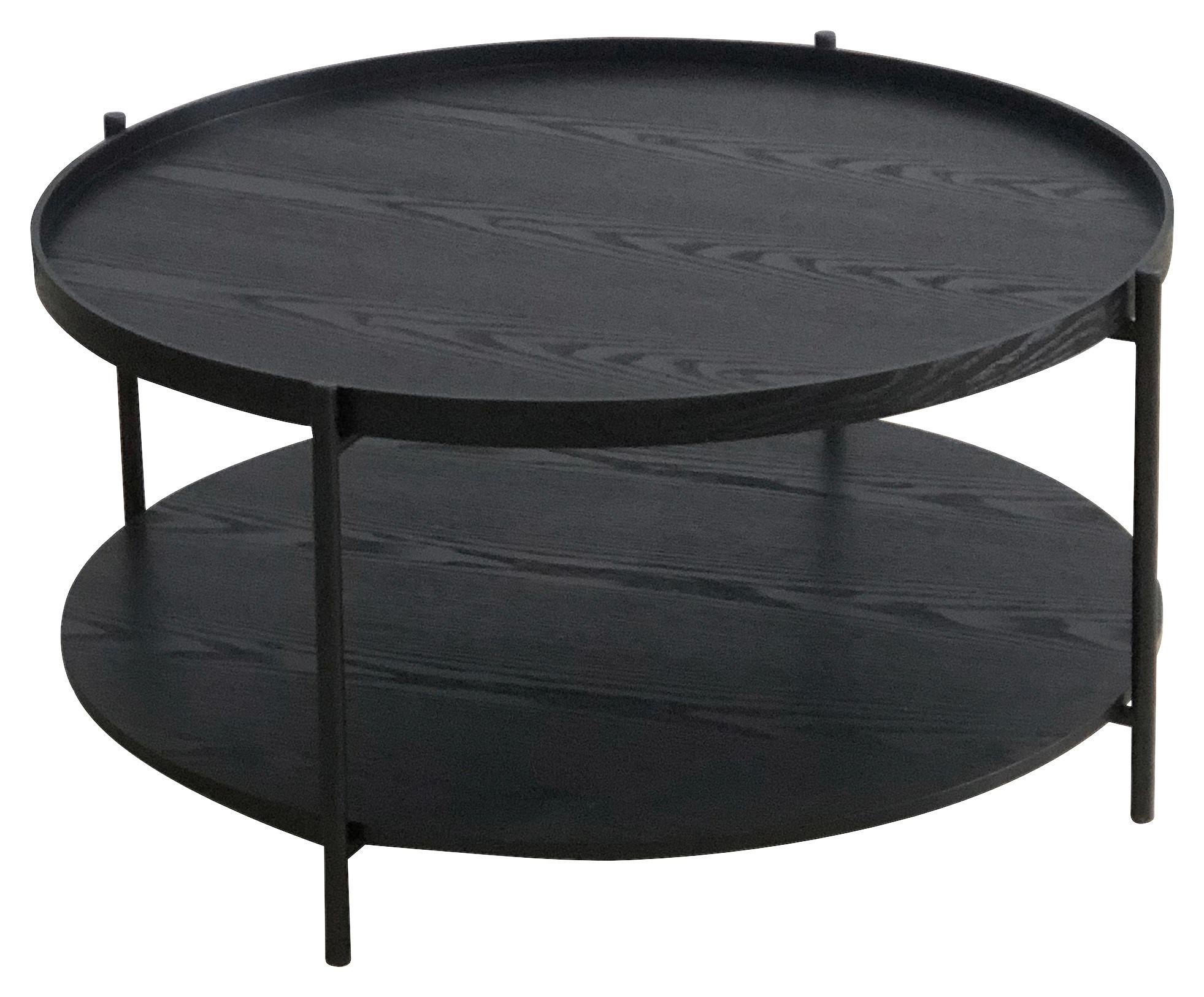 Măsuță De Cafea Troy - negru, Modern, metal/material pe bază de lemn (79/39cm) - Modern Living