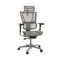 Drehstuhl Ergohuman Slim Hellgrau ca. 69x116-138x66cm - Silberfarben/Hellgrau, Basics, Kunststoff/Textil (69/116-138/66cm) - MID.YOU