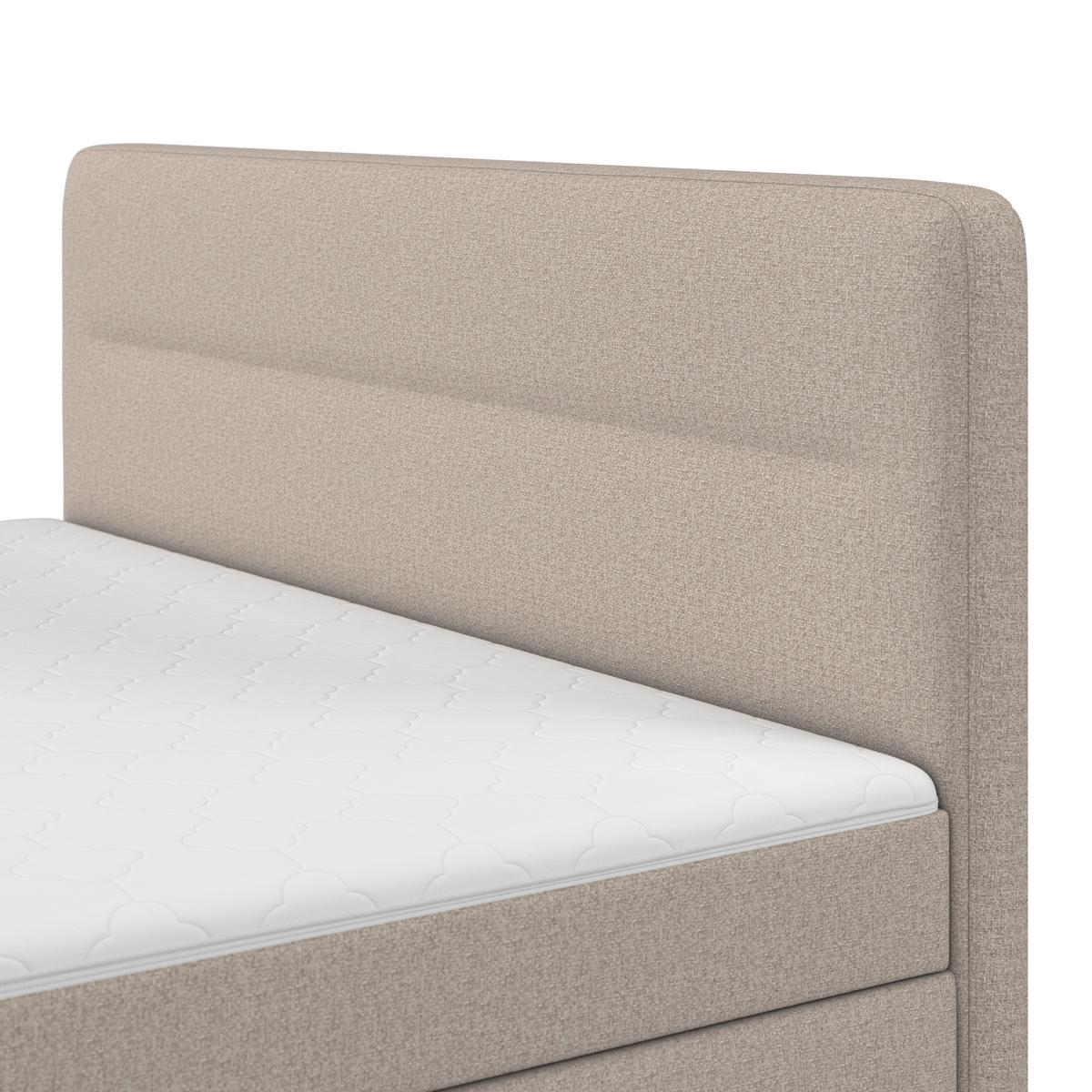 Boxbett Marco ca. 180x200 cm Taupe - Taupe/Schwarz, MODERN, Holz/Kunststoff (180/200cm) - Bessagi Home