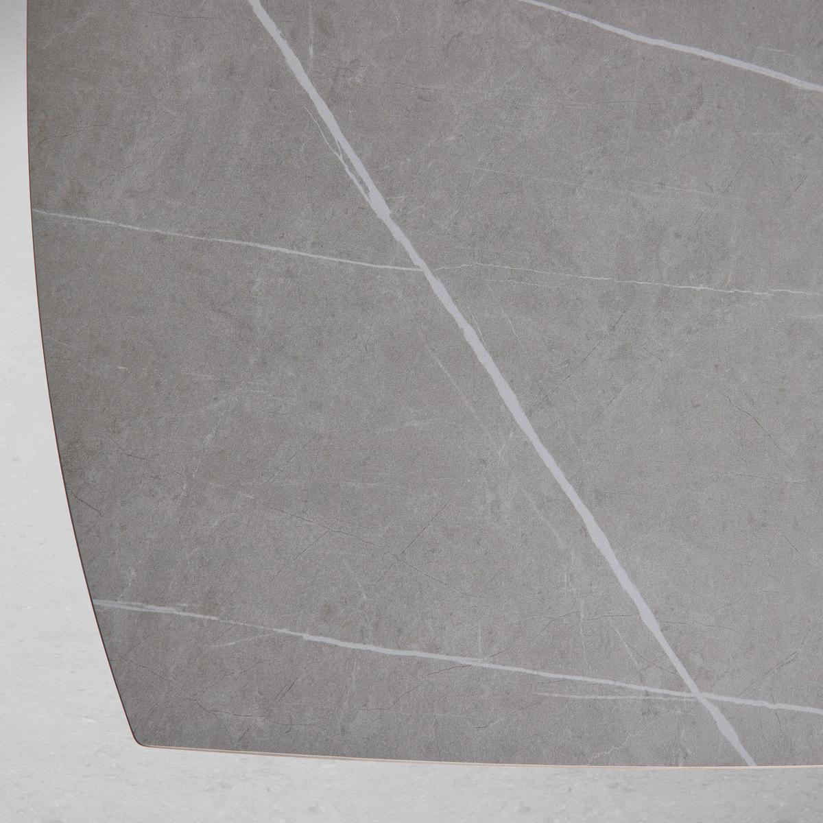 Esstisch ausziehbar Matera Dunkelgrau ca.120-180x76 cm - Schwarz, MODERN, Keramik/Metall (120-180/90/76cm) - Bessagi Home