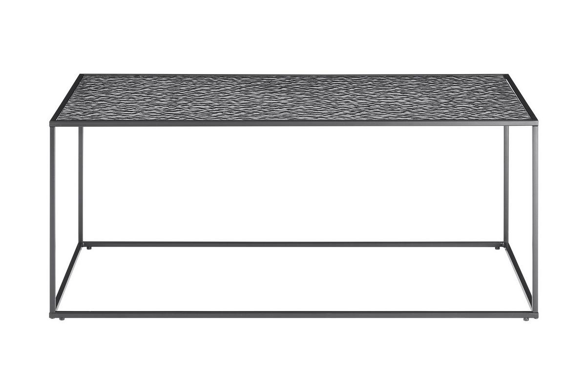 Klubska Miza Black, Črna - črna, Design, kovina/steklo (110/55/45cm) - Livetastic