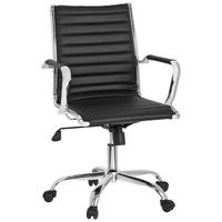 Vrtljiv Stol Vermona 10 Pu, Črna - srebrne barve/črna, Basics, kovina/umetna masa (54/102/43cm) - MID.YOU