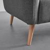 RELAXFÅTÖLJ PIA - mörkgrå/naturfärgad, Modern, trä/textil (86/76/75cm) - Bessagi Home