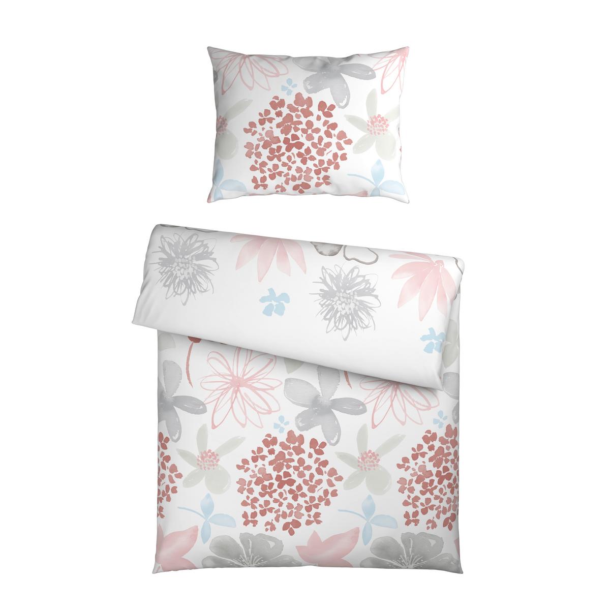 Posteljnina Gundi - roza/siva, Konvencionalno, tekstil (140/200cm) - Mömax