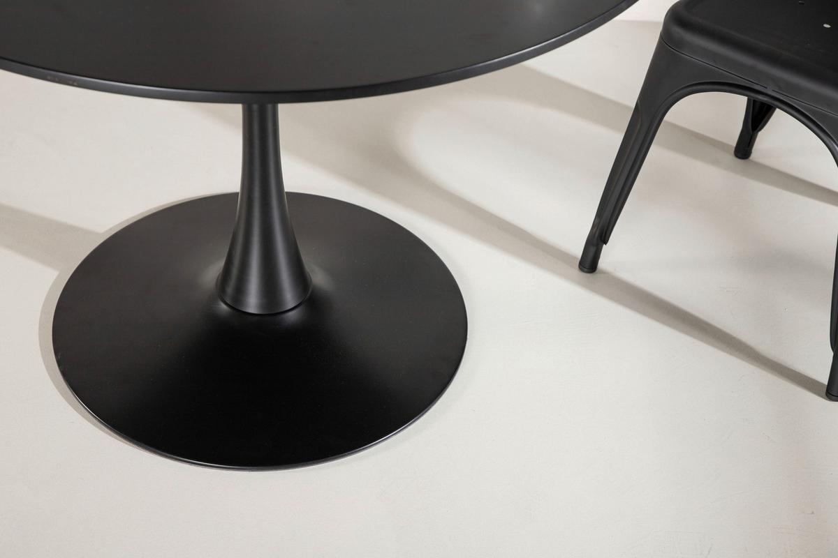 ESSTISCH GLADE - Schwarz, Design, Holzwerkstoff/Metall (100/100/74cm) - Livetastic