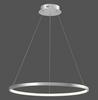 LED-Hängeleuchte Circle max. 33 Watt - Silberfarben, Design, Kunststoff/Metall (60/120cm)