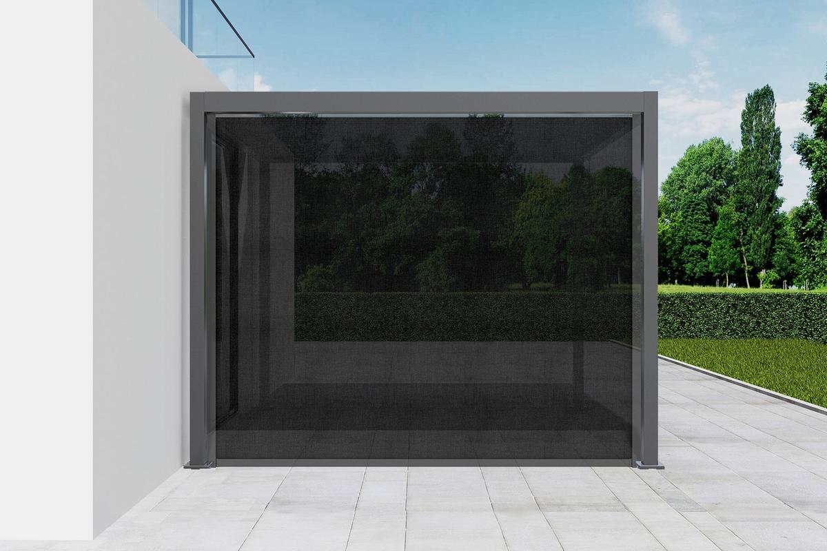 Pergola-Rollo Origin Anthrazit - Anthrazit, Basics, Metall (278/231,5/9cm) - Gardenson